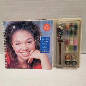 New Klutz Book Instruction Glass Beads Beaded Bobby Pins Art Craft Marilyn Green